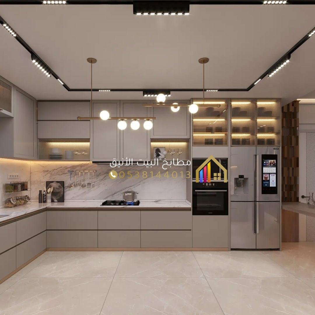تصميم مطبخ مفتوح أمريكي في الرياض